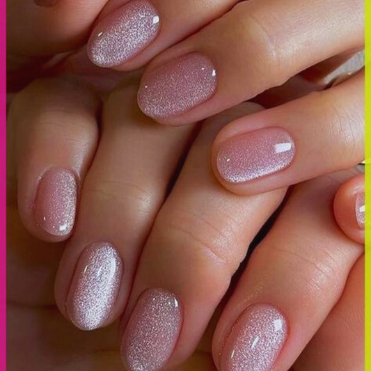 Base Nail With Silver Cat-Eye (round shape)