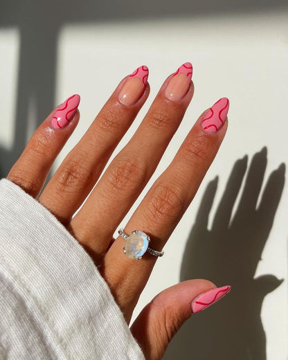 Rosy Wave Swirls