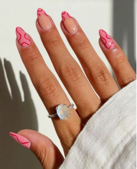 Rosy Wave Swirls