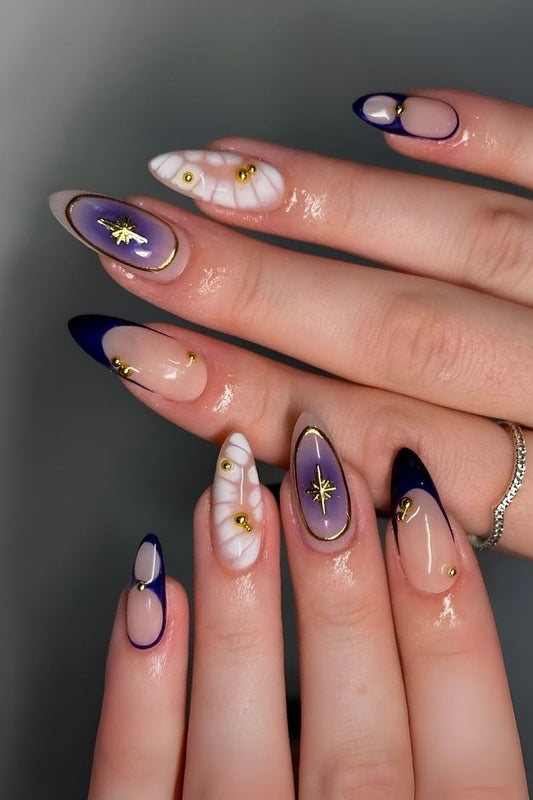 Midnight Galaxy Glam Nails