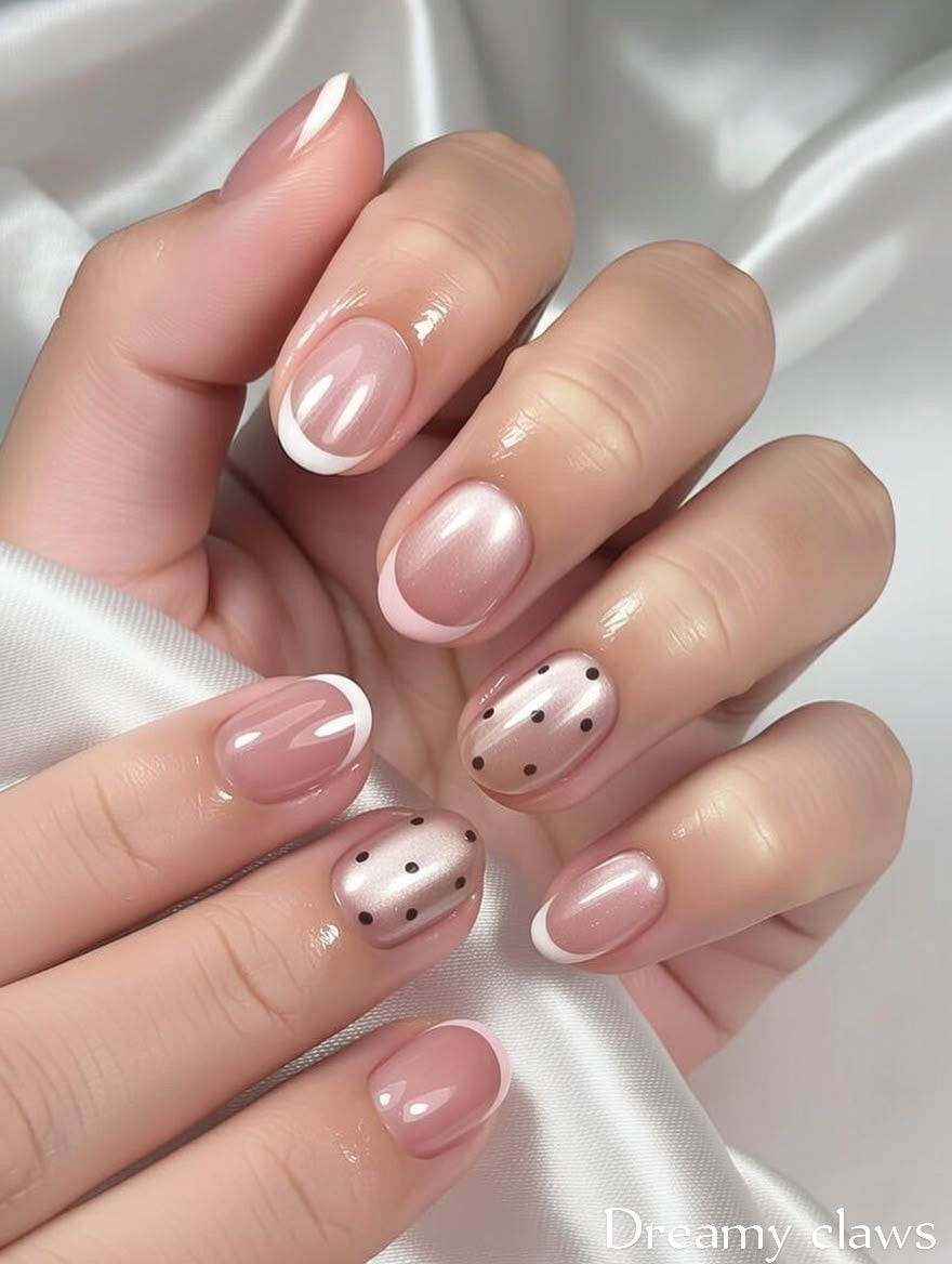 Blush Pearl French Tips