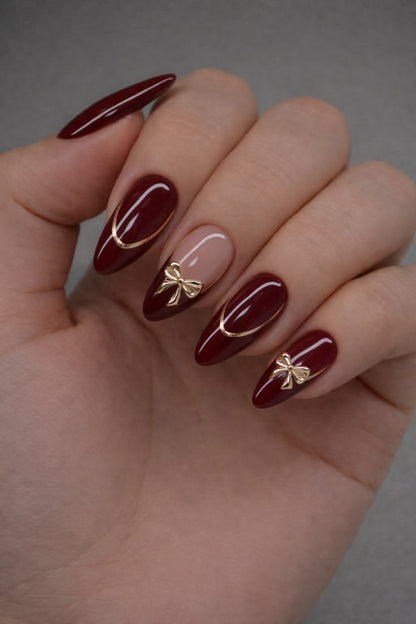 Cherry Wine Bow Set