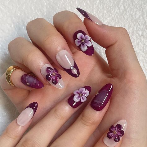 Violet Dream Petals Nails