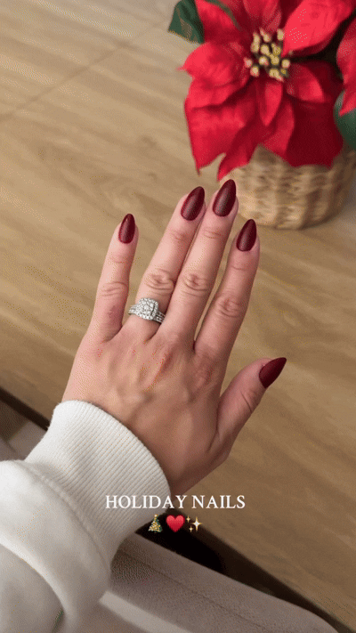 Deep Burgundy Nails