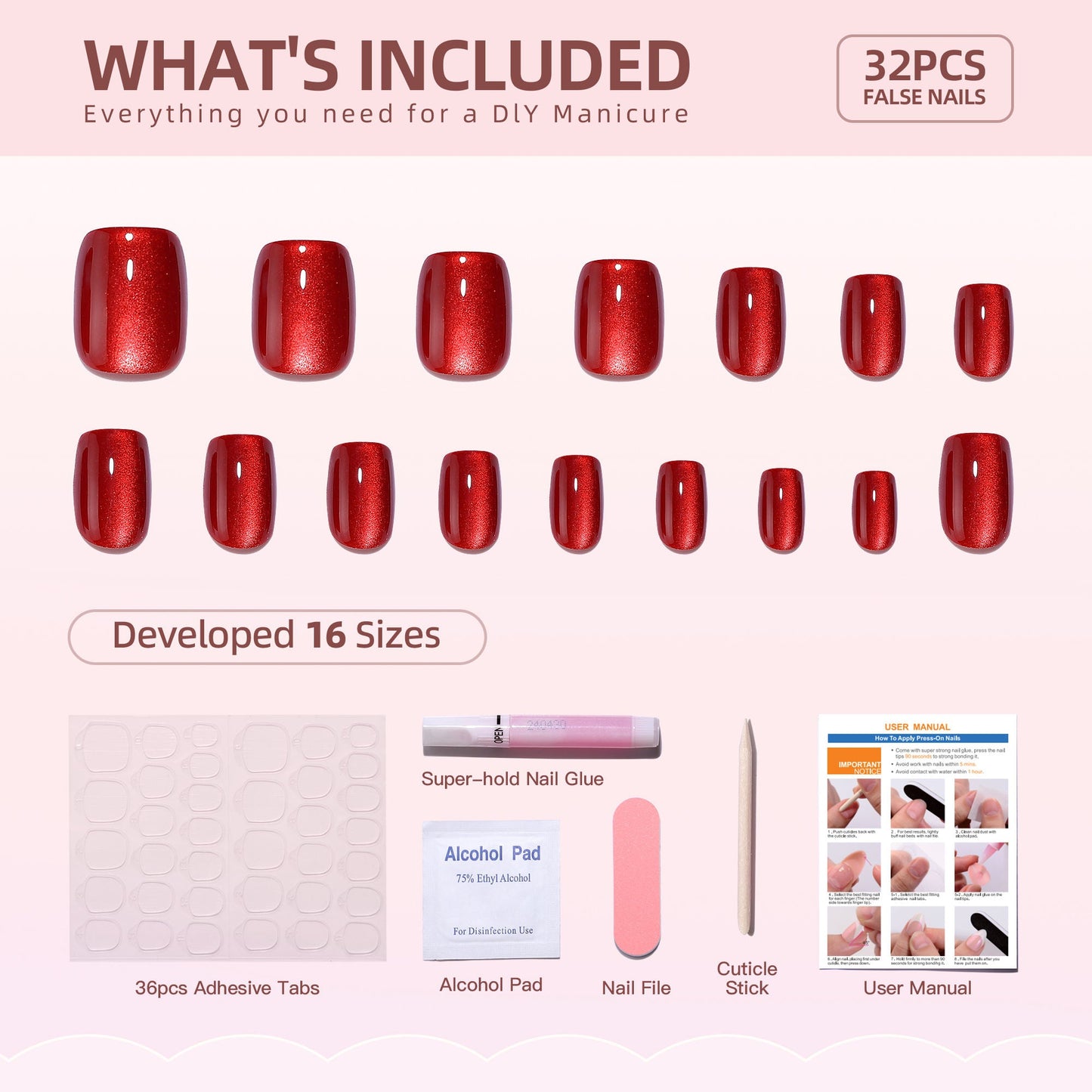 Red Cat eye - Square