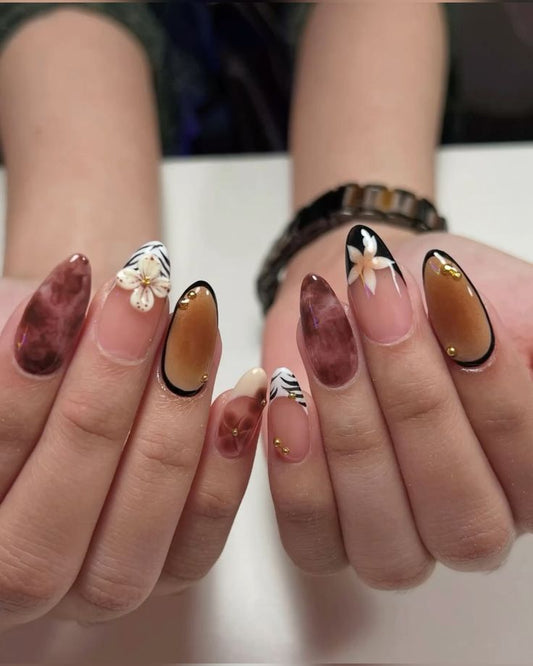 Cocoa Bloom Luxe Nails