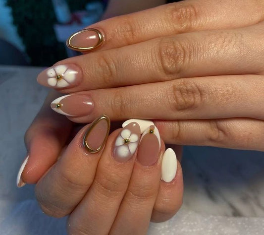Floral Charm Press-On Nails