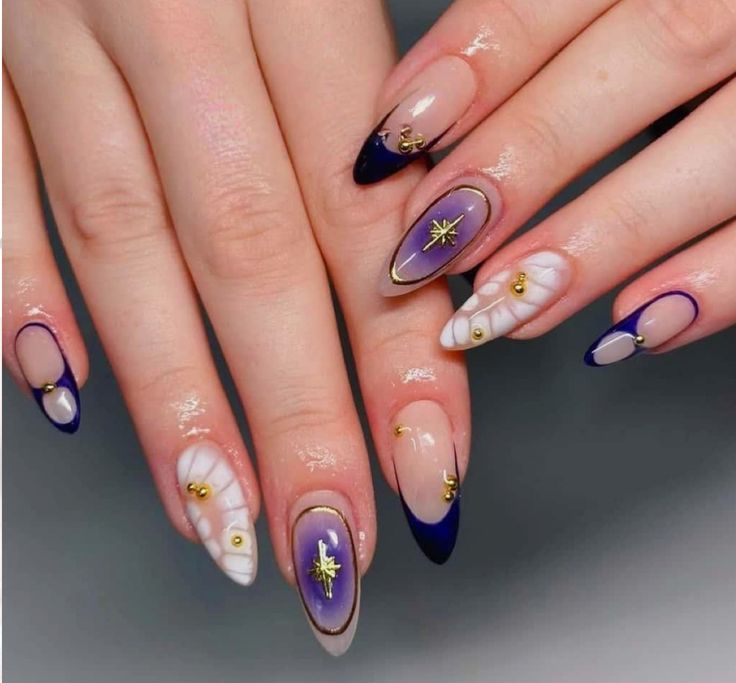 Midnight Galaxy Glam Nails